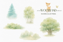 Woodland Animals Watercolor Clipart Nursery Set Product Image 9