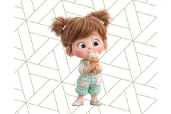 Kawaii City Girl PNG Clipart, Soft Dreamy Style Clip Art Product Image 5