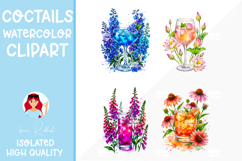 4 Floral Drinks Collection with Botanical Summer Elements Product Image 1
