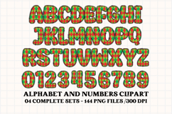 Christmas Alphabet png clipart, christmas letters doodle Product Image 3