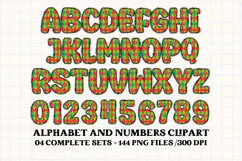 Christmas Alphabet png clipart, christmas letters doodle Product Image 3