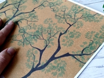 Gold miniature wallpaper digital download file, tree branch Product Image 9