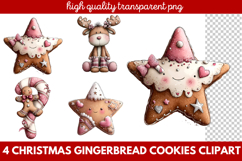 Christmas Gingerbread Cookies Clipart | Cute Holiday Cookie Product Image 1