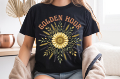 Floral Sun PNG, Golden Hour Sublimation Design Product Image 8