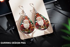 Stained Glass Christmas Santa flowers Earring Design Product Image 1