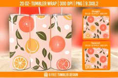 Orange Tumbler Wrap Designs, Sublimation Wrap Product Image 1