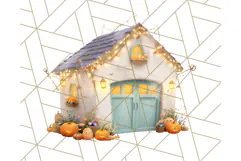 Halloween Neighborhood Clipart PNG for Trick or Treat Product Image 5