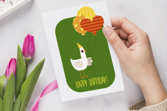 Birthday Cards Bundle, Cute Party Goose Birthday Greeting Product Image 10