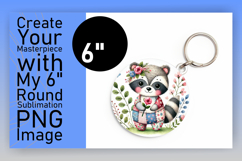 Vibrant Round Design Keychain Artwork , Animals Product Image 1