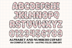 Love Story Alphabet &amp; Numbers Clipart - PNG 300 DPI Product Image 3