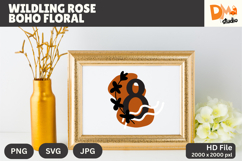 Wildling Rose Boho Floral Monogram Product Image 1