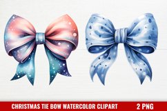 Christmas Tie Bow Sublimation Clipart Product Image 1