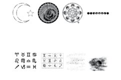 Zodiac &amp; Moons Set 1 Procreate Brush Stamps, 40 Zodiac Moons Product Image 9