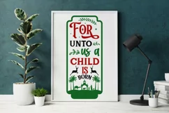 For unto us a child is born SVG, Christmas SVG Product Image 2