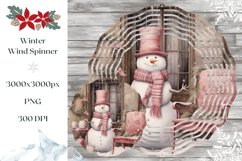 Christmas Snowman Wind Spinner, Christmas Spinner Template Product Image 1