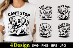 Cant Stop Happy Dog SVG PNG Product Image 1