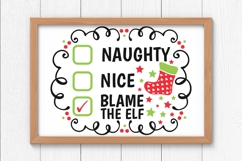 Naughty Nice Blame The Elf Svg, Christmas Checklist Svg. Product Image 6