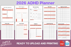 Editable 2026 ADHD Planner Canva Template | KDP Interior Product Image 5