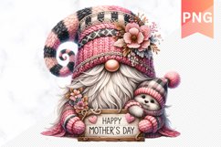 Happy Mother&#039;s Day Sublimation Gnome- PNG Design Product Image 1