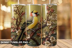 Embroidered Goldfinch Tumbler Design Product Image 1