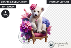 Royal Hydrangea Guardian Fantasy Warrior Floral Graphic Product Image 1