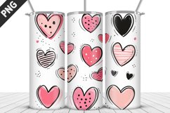 Lovely Hearts Tumbler Design | Valentine&#039;s Day Tumbler Wrap Product Image 2