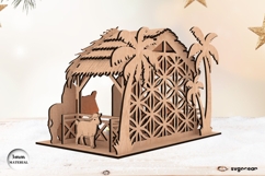 Nativity Scene Candle Holder Laser Cut | Candle Stand | SVG Product Image 9