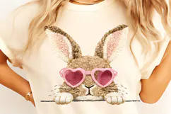 Faux Yarn Easter PNG, Easter Bunny PNG, Faux yarn Bunny PNG Product Image 10