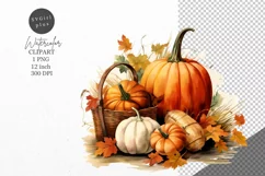 Thanksgiving clipart, Pumpkin clipart, Autumn clipart, Product Image 1