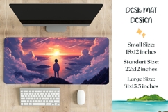 Sunset Sky Mouse Pad Large, Sunset Desk Mat Design Product Image 1