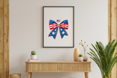 USA Patriotic Coquette Bow Clipart, USA patriotic bow Product Image 8