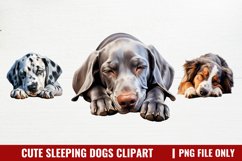 Cute Sleeping Dogs Clipart Product Image 1