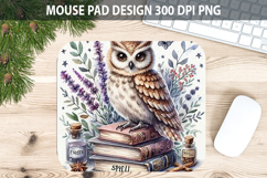 Watercolor Owl Mouse Pad Sublimation - Animal PNG Product Image 1