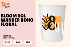 Bloom Sol Wander Boho Floral Monogram Product Image 1