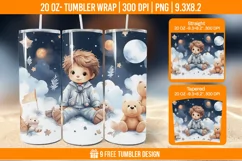 3D Bear In Snow Tumbler Wrap Designs Product Image 6