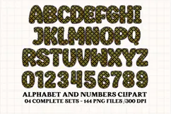 Black and Gold Alphabet png clipart, gold letters doodle Product Image 3