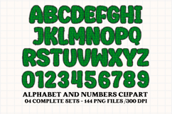 St patrick alphabet png clipart, st patrick letters doodle Product Image 3