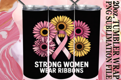 Lively smiles 20oz tumbler wrap, Breast Cancer Product Image 1