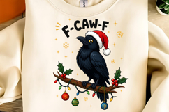 Funny Christmas PNG, Crow Raven, F-CAW- F PNG, Christmas PNG Product Image 2