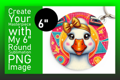 Stylish Round Design Car Coaster PNG , Goose Product Image 1