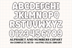 Shabby Chic letters doodle, shabby chic png alphabet clipart Product Image 3