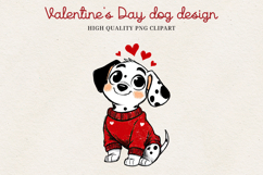 Valentine’s Day Cute Dog Clipart | Love Puppy PNG Product Image 10