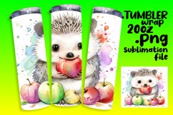 Cheerful Animal Watercolor Tumbler Wrap - 20oz Product Image 1