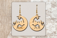 Nativity Scene Earrings Laser Cut | Jewerly SVG | SVG Product Image 2