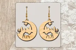 Nativity Scene Earrings Laser Cut | Jewerly SVG | SVG Product Image 2