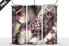 3D Flowers Tumbler Wrap | Sublimation Design | Tumble PNG Product Image 2