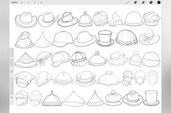 200 Procreate Headwear Stamp Brushes Product Image 5