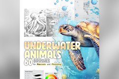 60 Procreate Underwater Animals Stamp Brushes Product Image 1