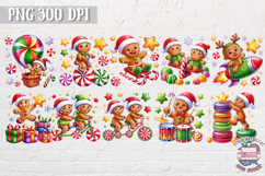 Christmas Gingerbread Man Clipart Bundle Sublimation 104 PNG Product Image 3