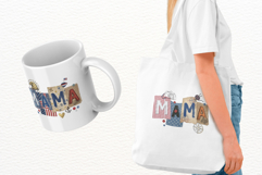 Patriotic MAMA Collage PNG Sublimation Product Image 3